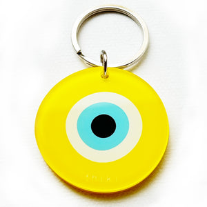 Yellow Evil Eye Key Ring