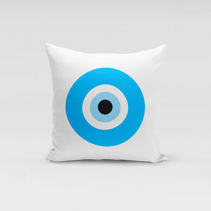 Turquoise Evil Eye Pillow