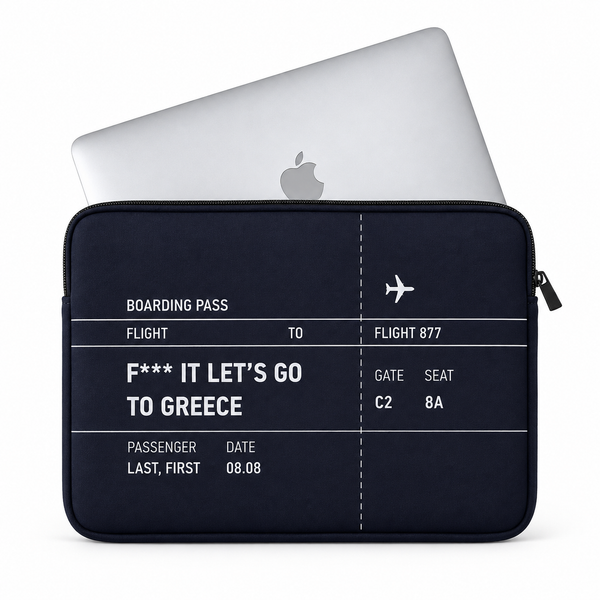 F*** it lets go to Greece laptop case