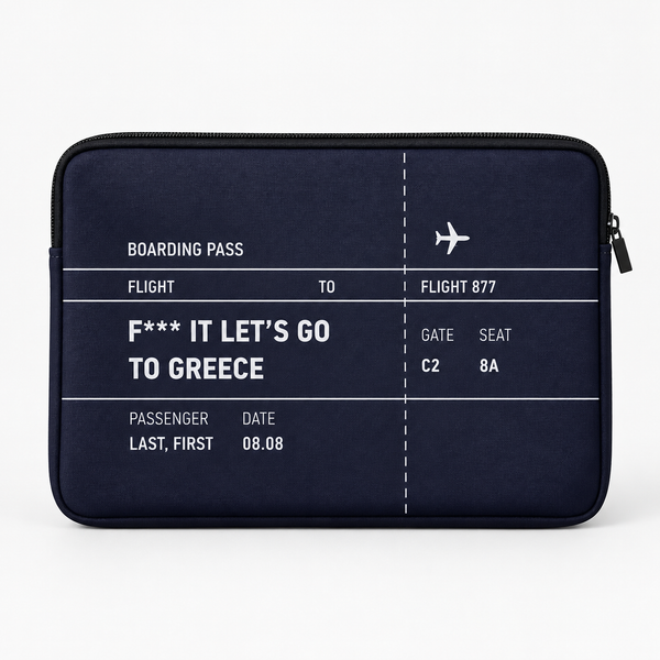 F*** it lets go to Greece laptop case