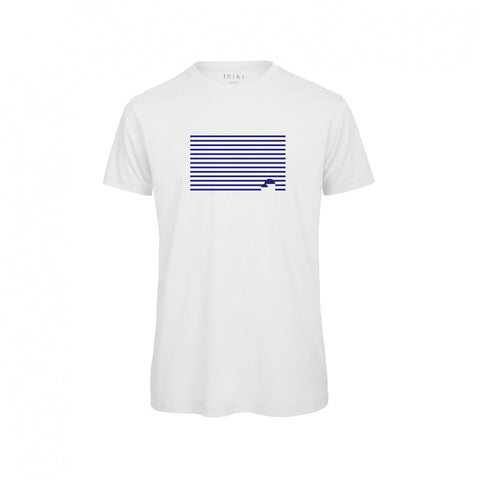 Blue Cycladic Lines T-Shirt