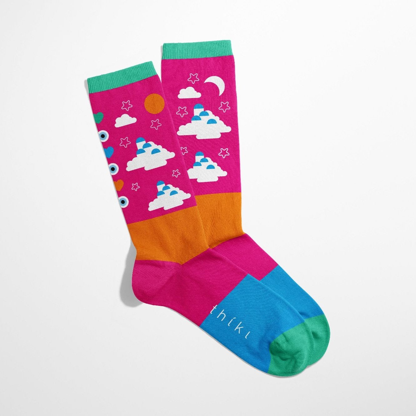 Eye heart you to the moon and back socks