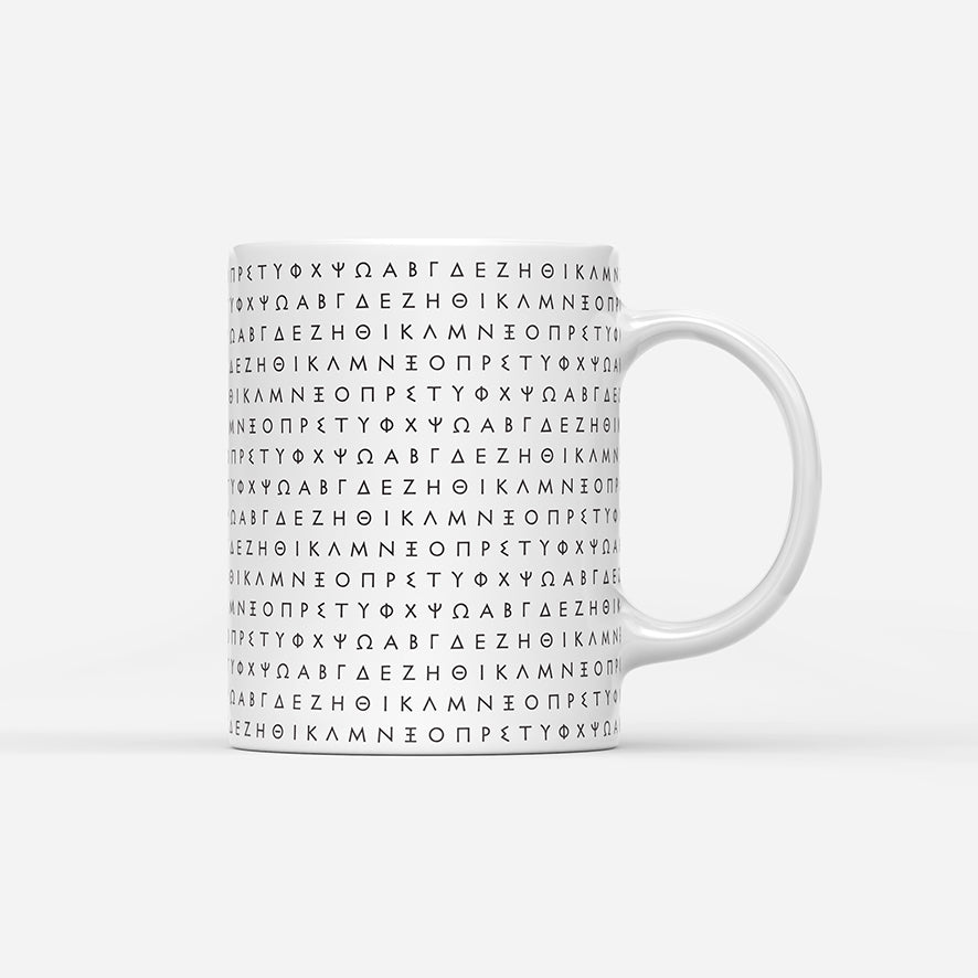 The Greek Alphabet mug