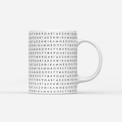 The Greek Alphabet mug