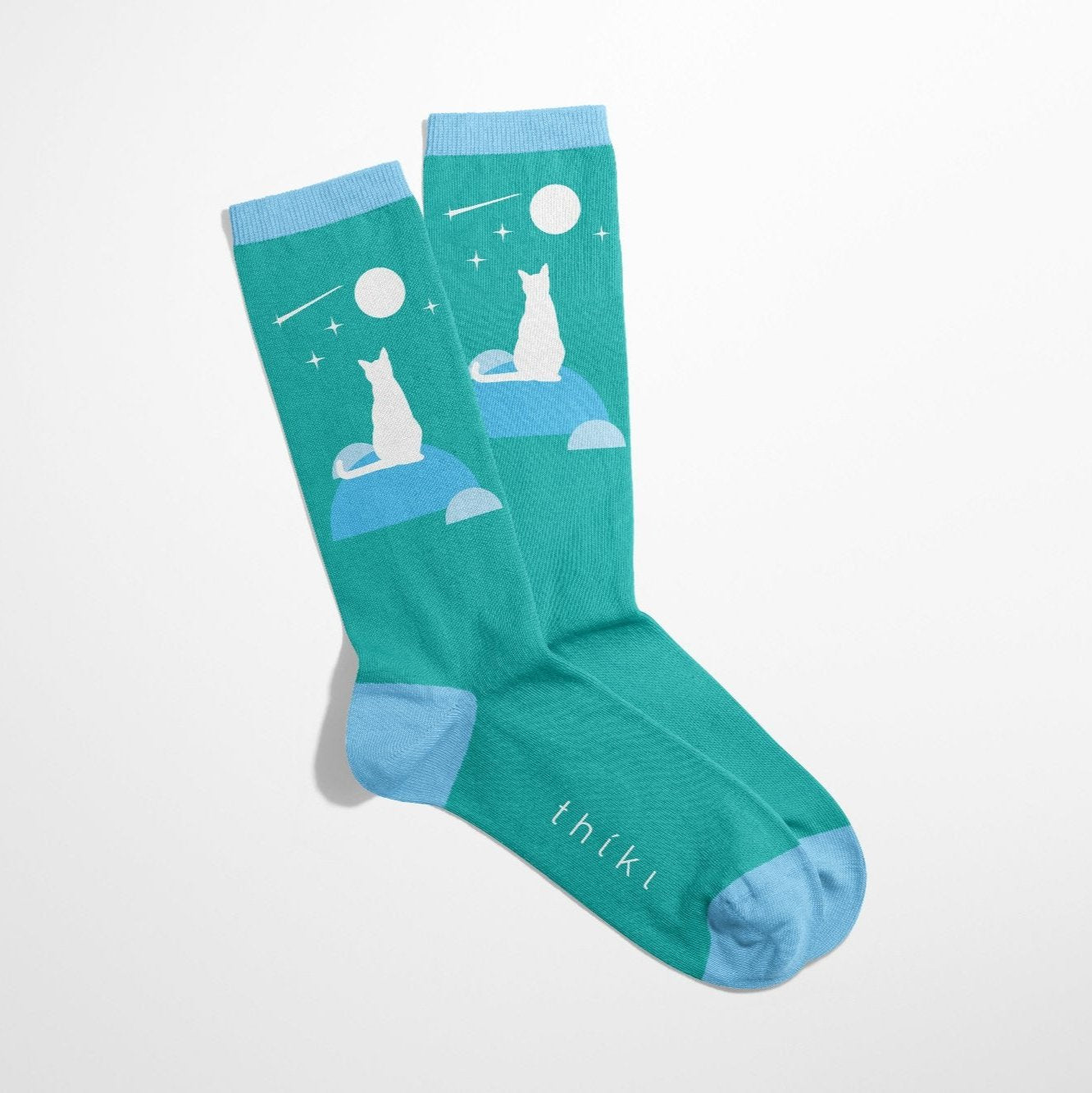 Watching the moon in the Cyclades mint socks