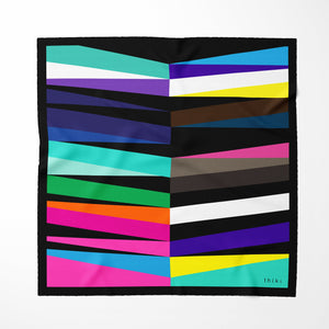 Sunset stripes silk scarf