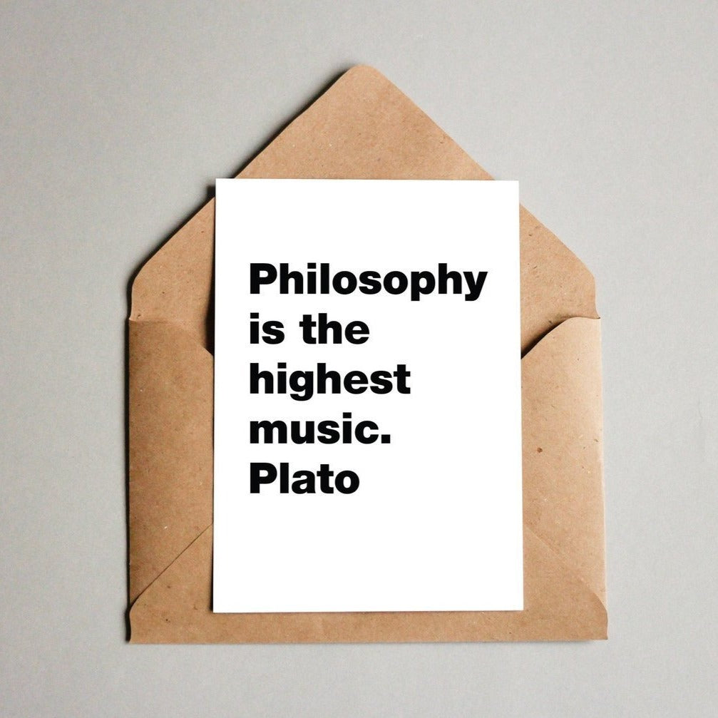 Philosophy is the highest music. Plato Postcard