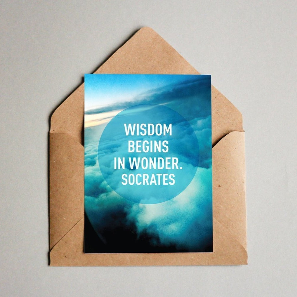 Wisdom begins in wonder. Socrates Postcard