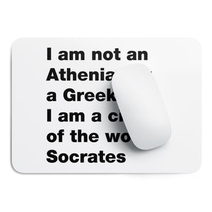 Citizen of the world Socrates mouse pad