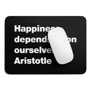 Happiness Aristotle mouse pad