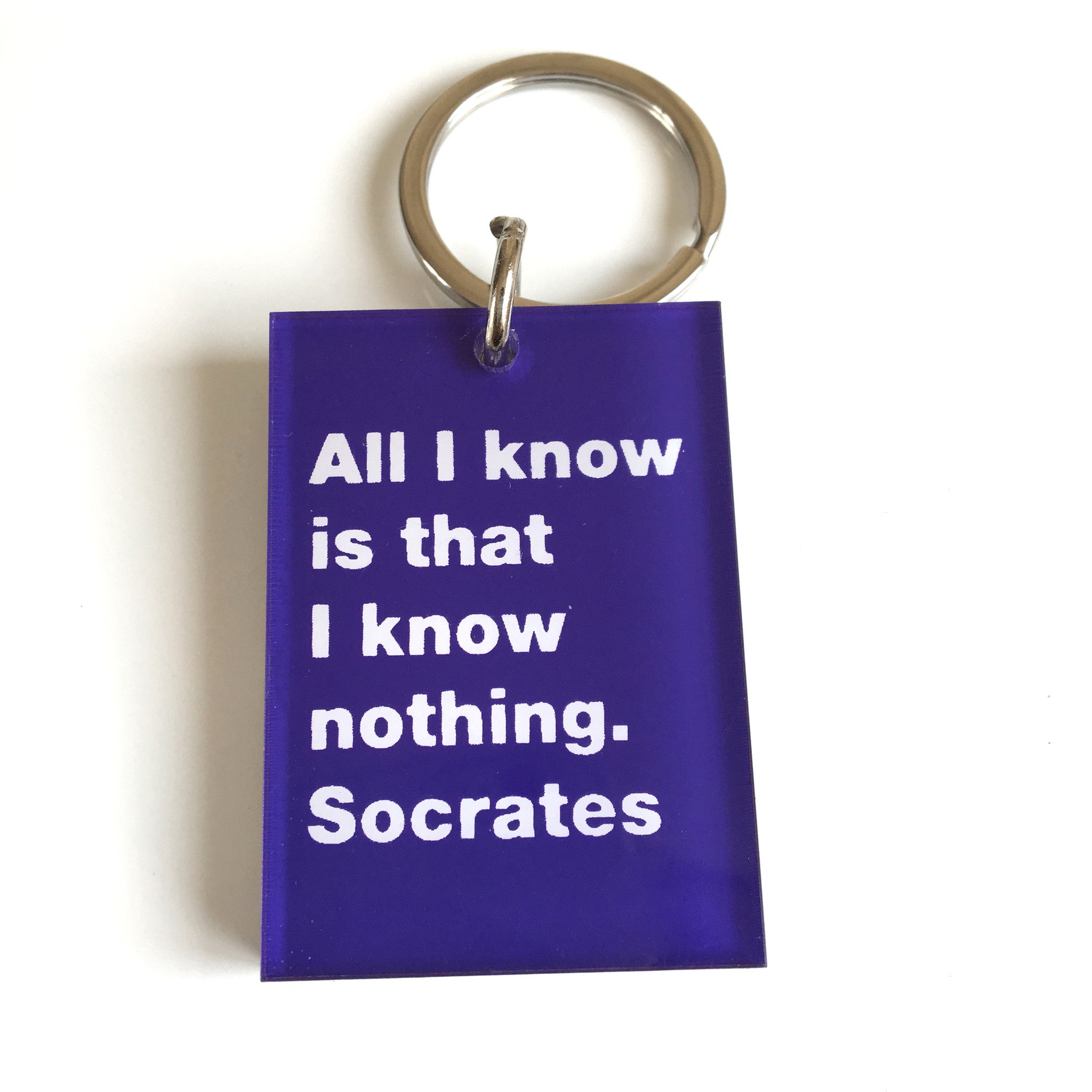 All I know -Socrates Key Ring