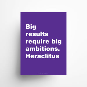Big results. Heraclitus poster