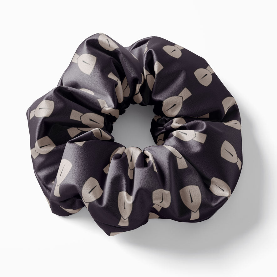 Black Cycladic scrunchie
