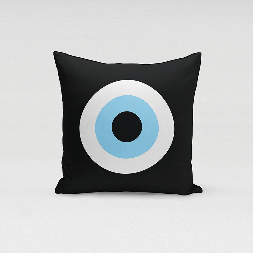 Black Evil Eye Pillow