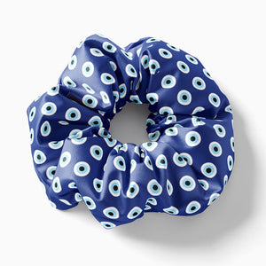 Blue Evil Eye scrunchie