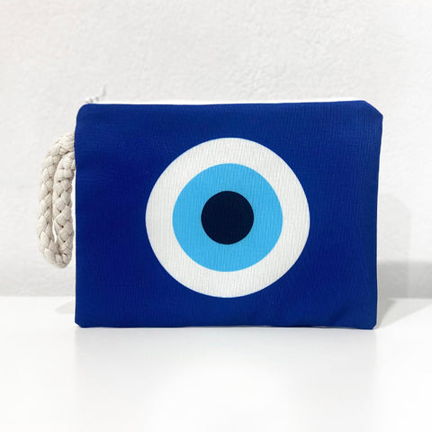 Blue Evil Eye clutch bag