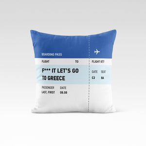 Let's go to Greece Pillow