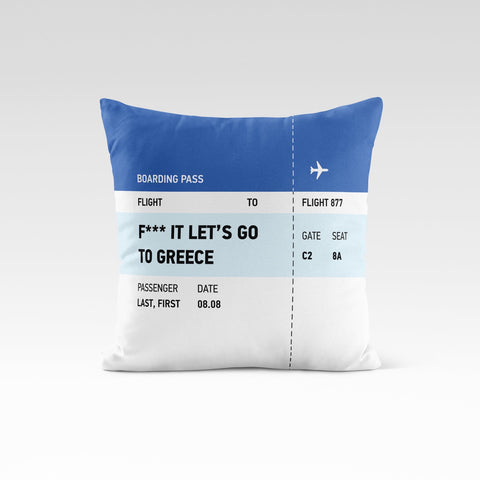 Let's go to Greece Pillow