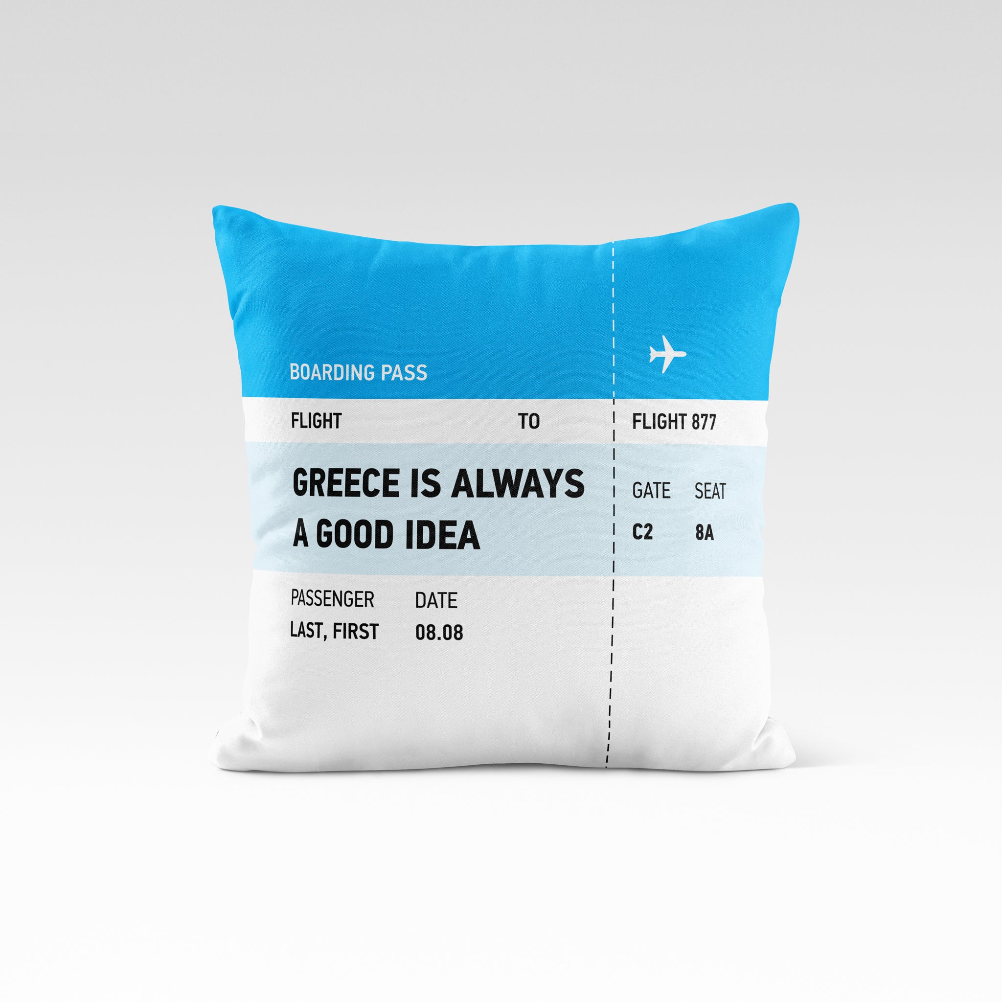 Greece is always a good idea ticket Pillow