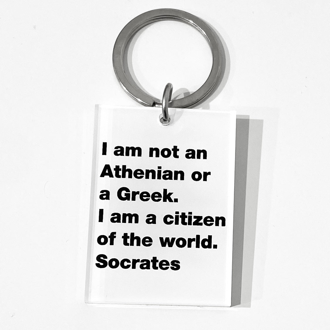 Citizen of the world. -Socrates key ring