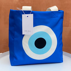 Bright Blue Evil Eye lunch bag