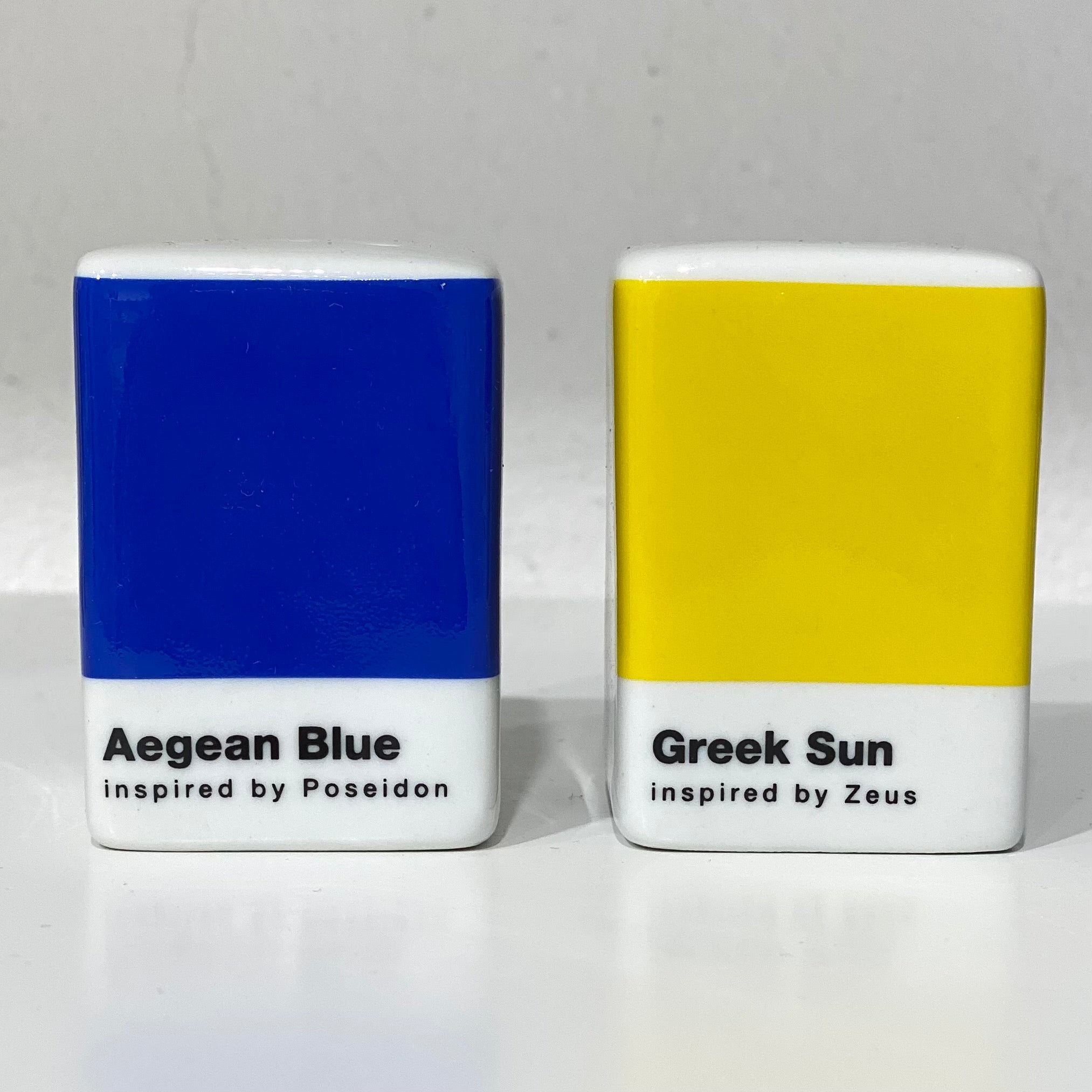 Aegean Blue Greek Sun  salt and pepper set