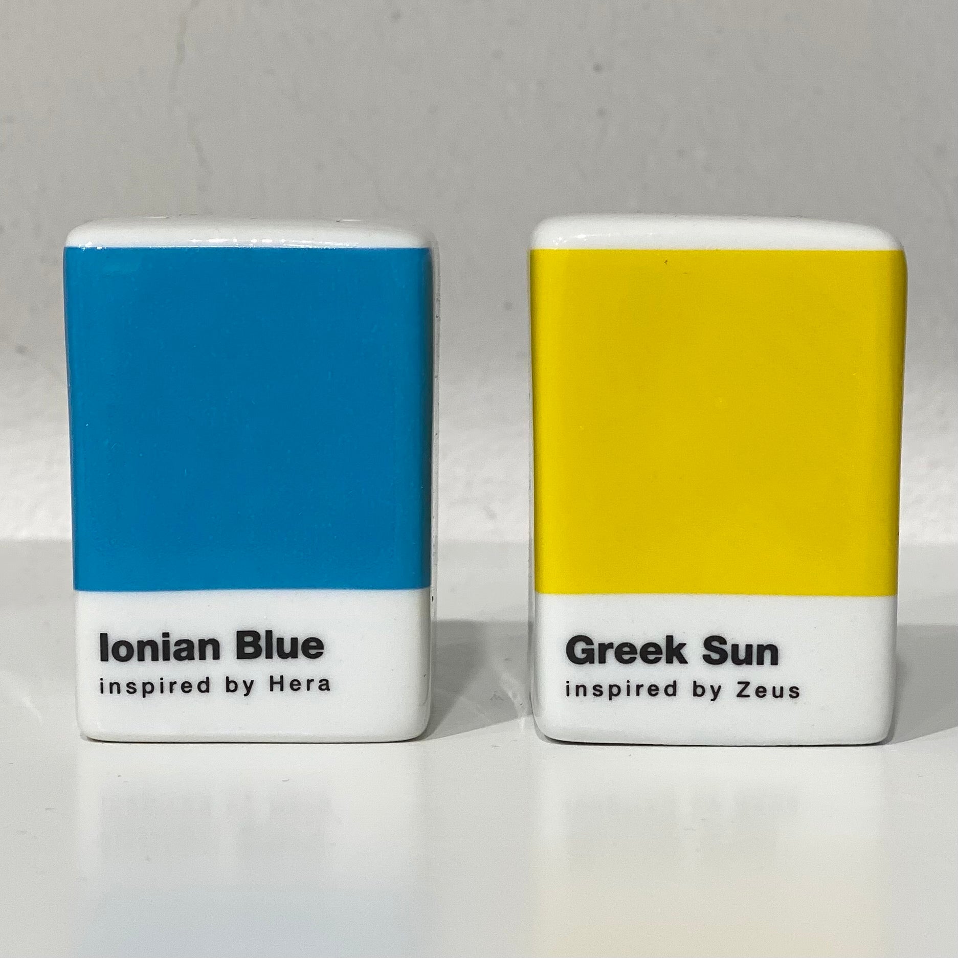 Ionian Blue Greek Sun  salt and pepper set