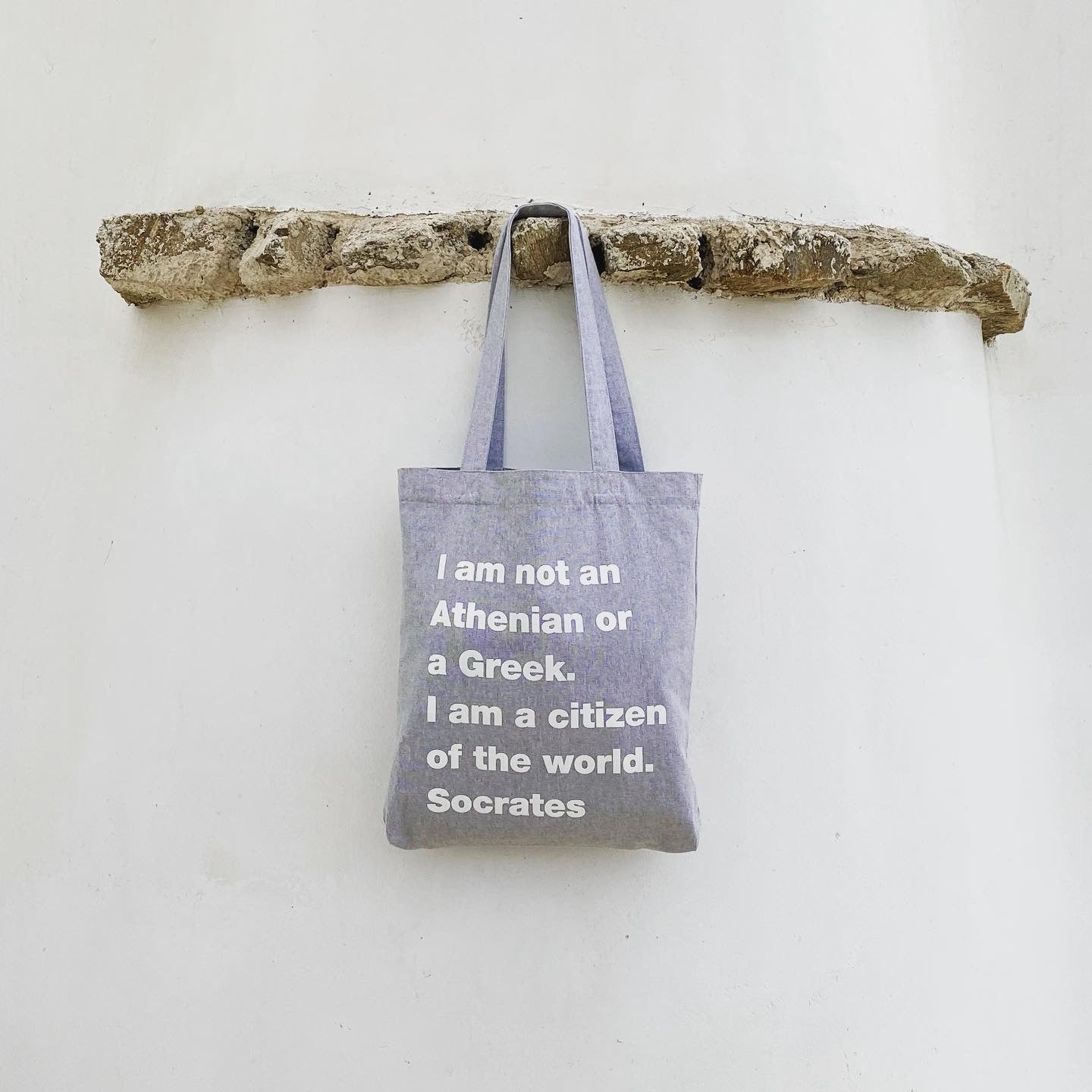 Citizen of the world grey  canvas tote bag