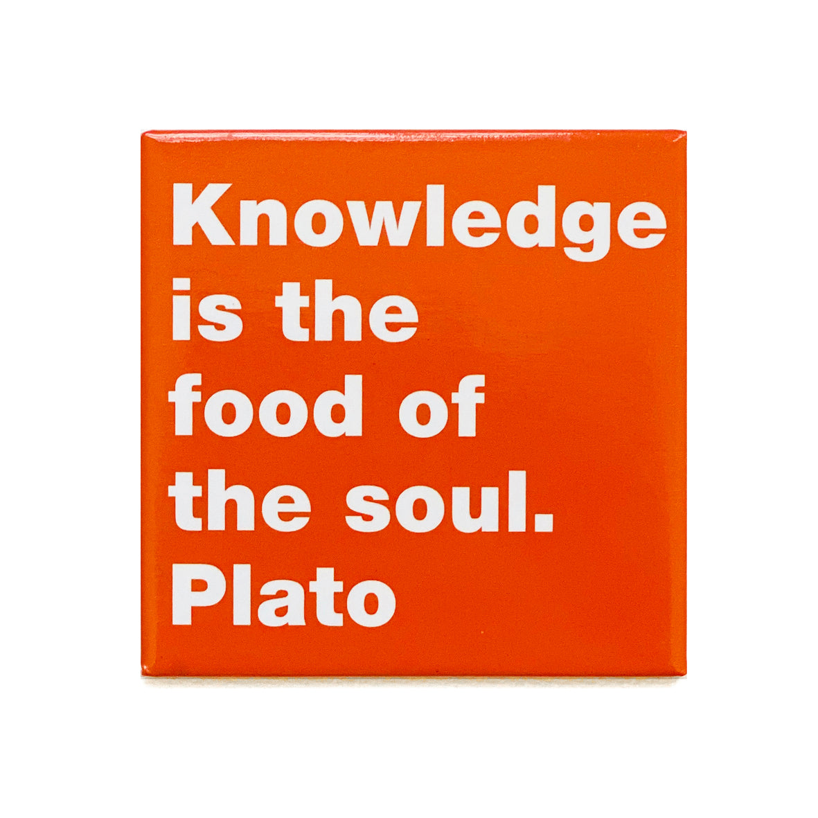 Knowledge is the food of the soul. Plato magnet
