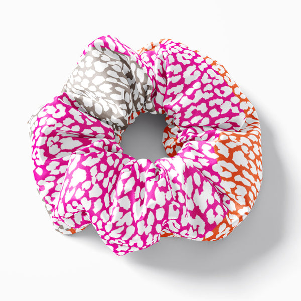Rainbow Leopard scrunchie