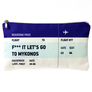Lets go to Mykonos ticket bag