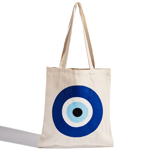 Evil Eye canvas tote bag