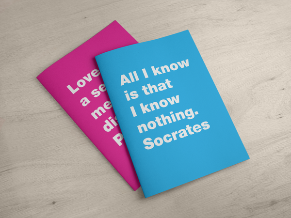 All I know is that I know nothing / A5 notebook